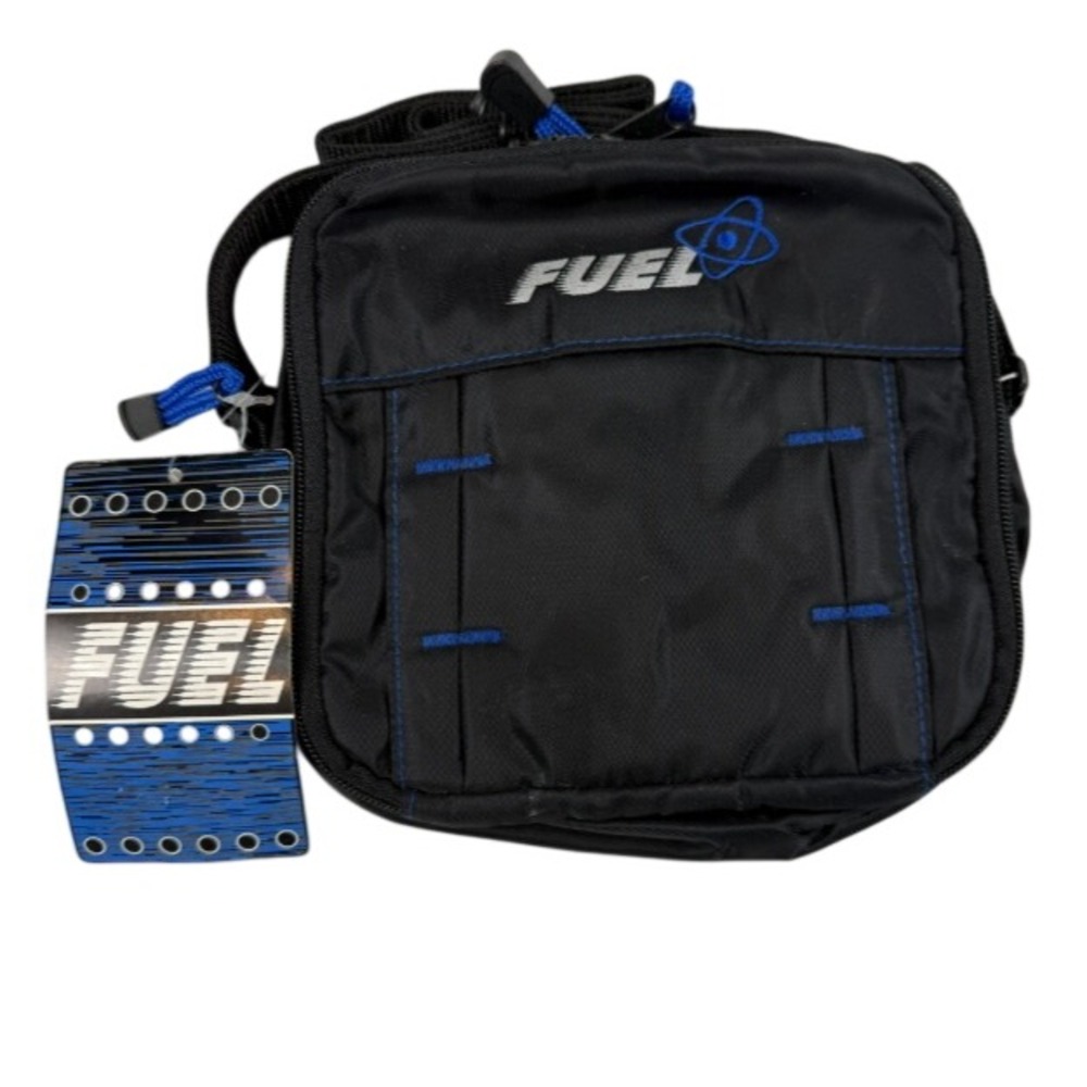 Fuel Crossbody Organizer Bag Small Black Blue Y2K Skater Streetwear NWT
